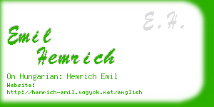 emil hemrich business card